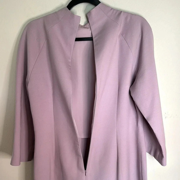NWT Ralph Lauren Purple Label Made in Italy Lilac Midi Dress Wool/Silk Size 12 - Picture 11 of 15